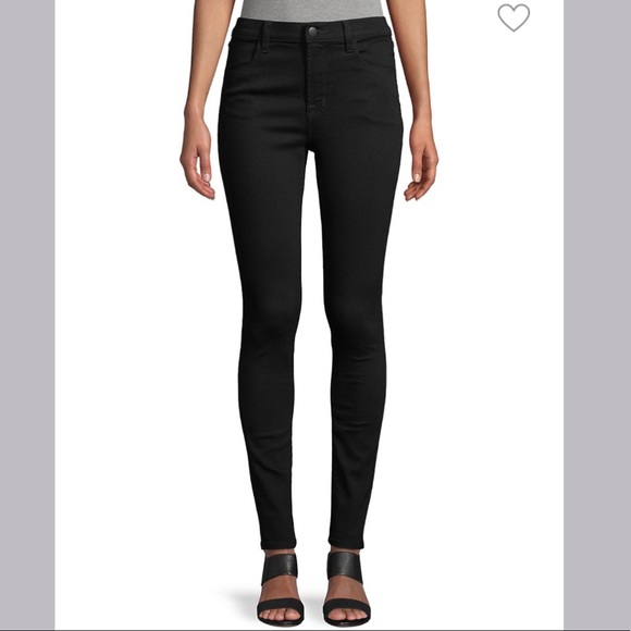 J Brand Denim - J Brand Maria High-Rise Stretch Skinny Jeans in Vanity Black EUC